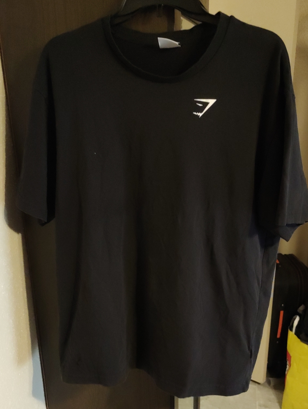 Gymshark Black Short Sleeve Crew T-Shirt with White Chest Logo
